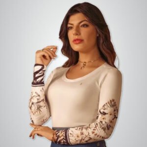 Blusa De Malha Estampa Localizada Na Manga
