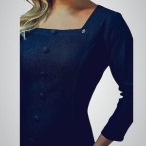 Vestido Jeans Botoes Encapados